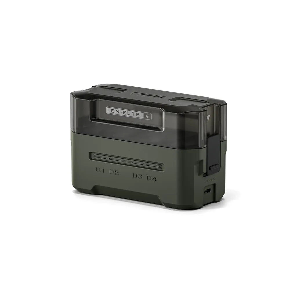 TILTA TBC-EL15 Portable Charging Station for Nikon EN-EL15C Battery (4 Channel) – Green