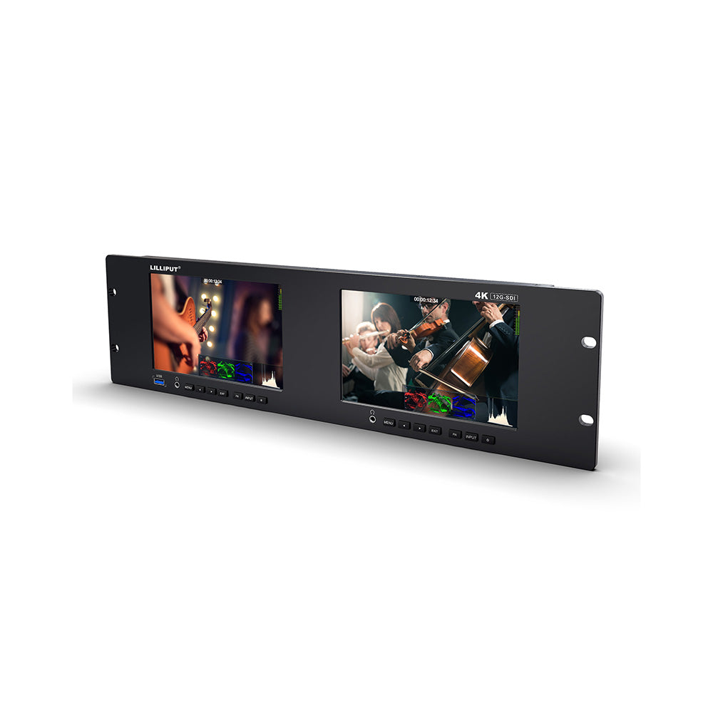 LILLIPUT RM-7026-12G Dual 7 inch 3RU rackmount monitor with 12G-SDI /HDMI 2.0