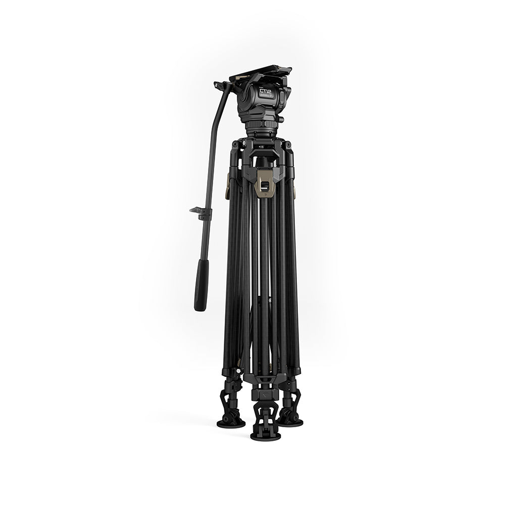TiLTA CT12 75mm Cine Fluid Head with 2-Stage One Touch Carbon Fiber Tripod Legs (12KG)