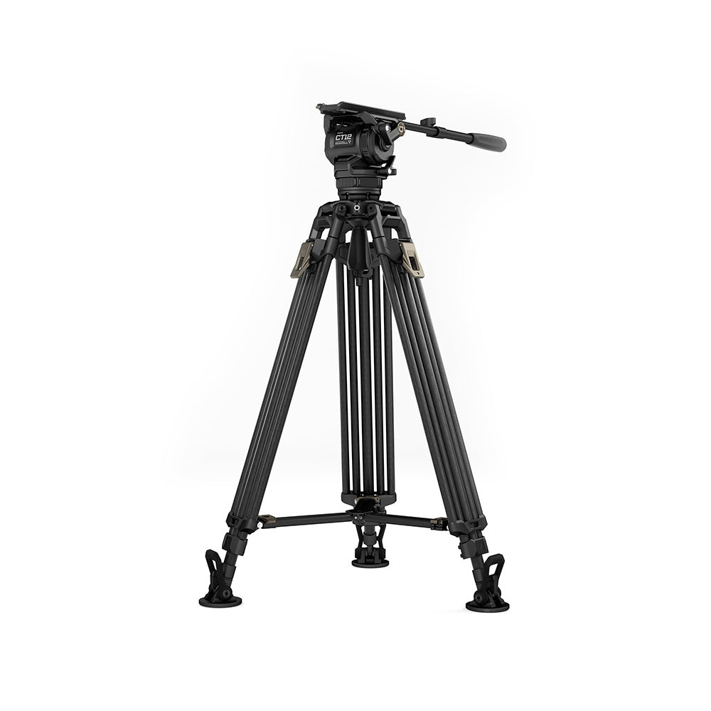 TiLTA CT12 75mm Cine Fluid Head with 2-Stage One Touch Carbon Fiber Tripod Legs (12KG)