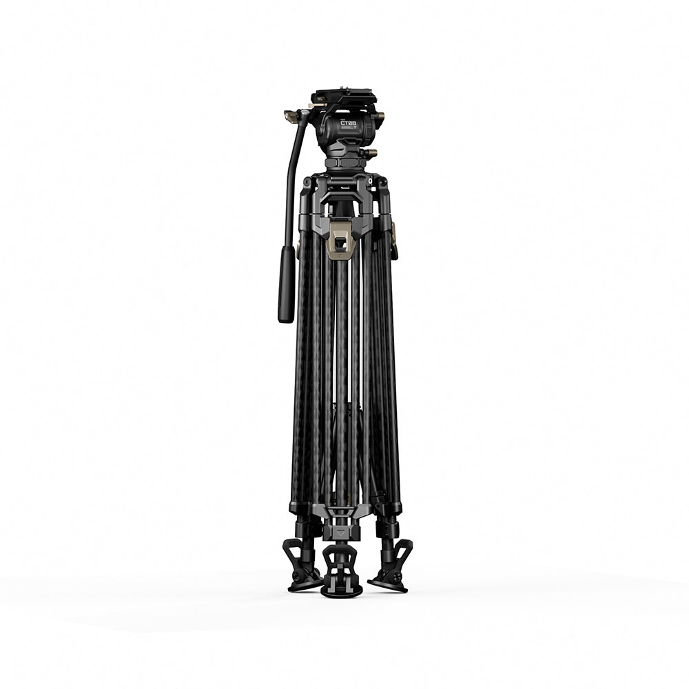TiLTA CT08A 75mm Cine Fluid Head with 2-Stage One Touch Carbon Fiber Tripod Legs (8KG)