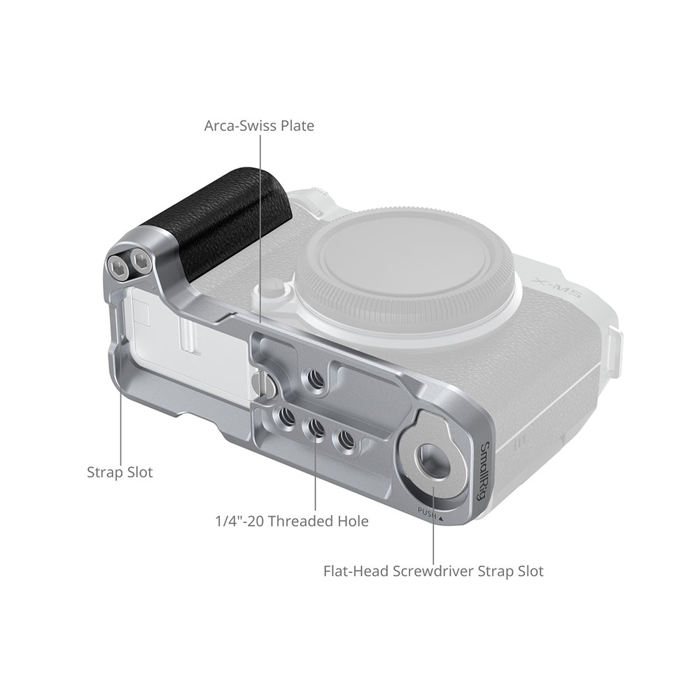 SmallRig L-Shape Mount Plate with Silicone Handle for FUJIFILM X-M5