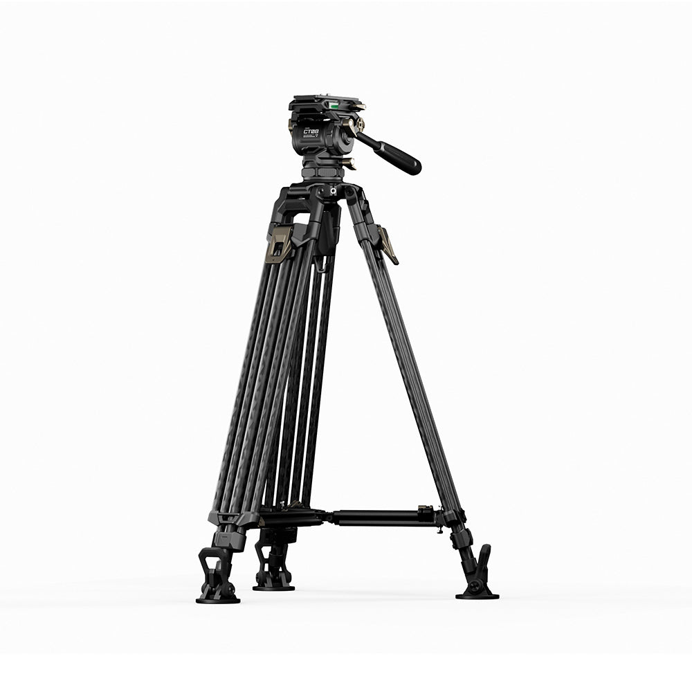 TiLTA CT08A 75mm Cine Fluid Head with 2-Stage One Touch Carbon Fiber Tripod Legs (8KG)