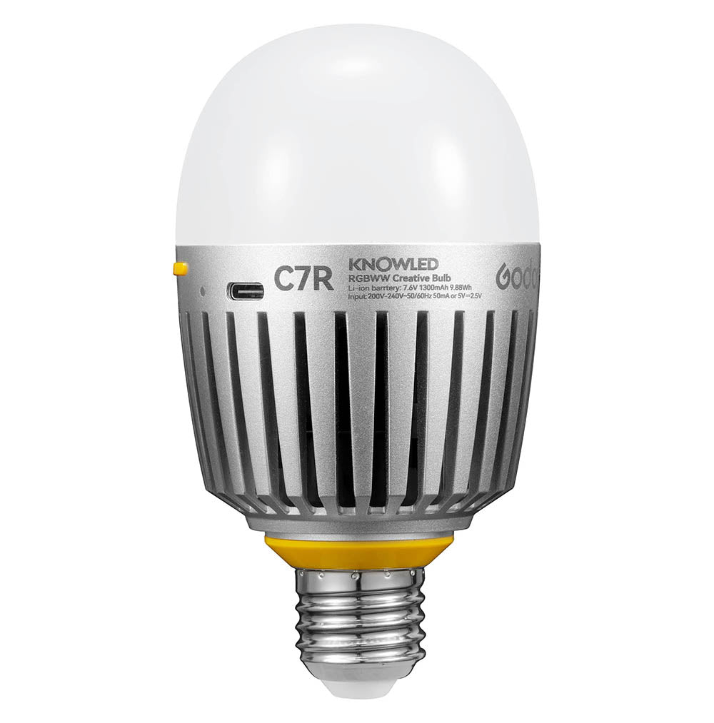 GODOX KNOWLED C7R K8 E27 RGBWW Creative Bulb 8-Light Kit For Practical Set Lighting With Built-In Battery