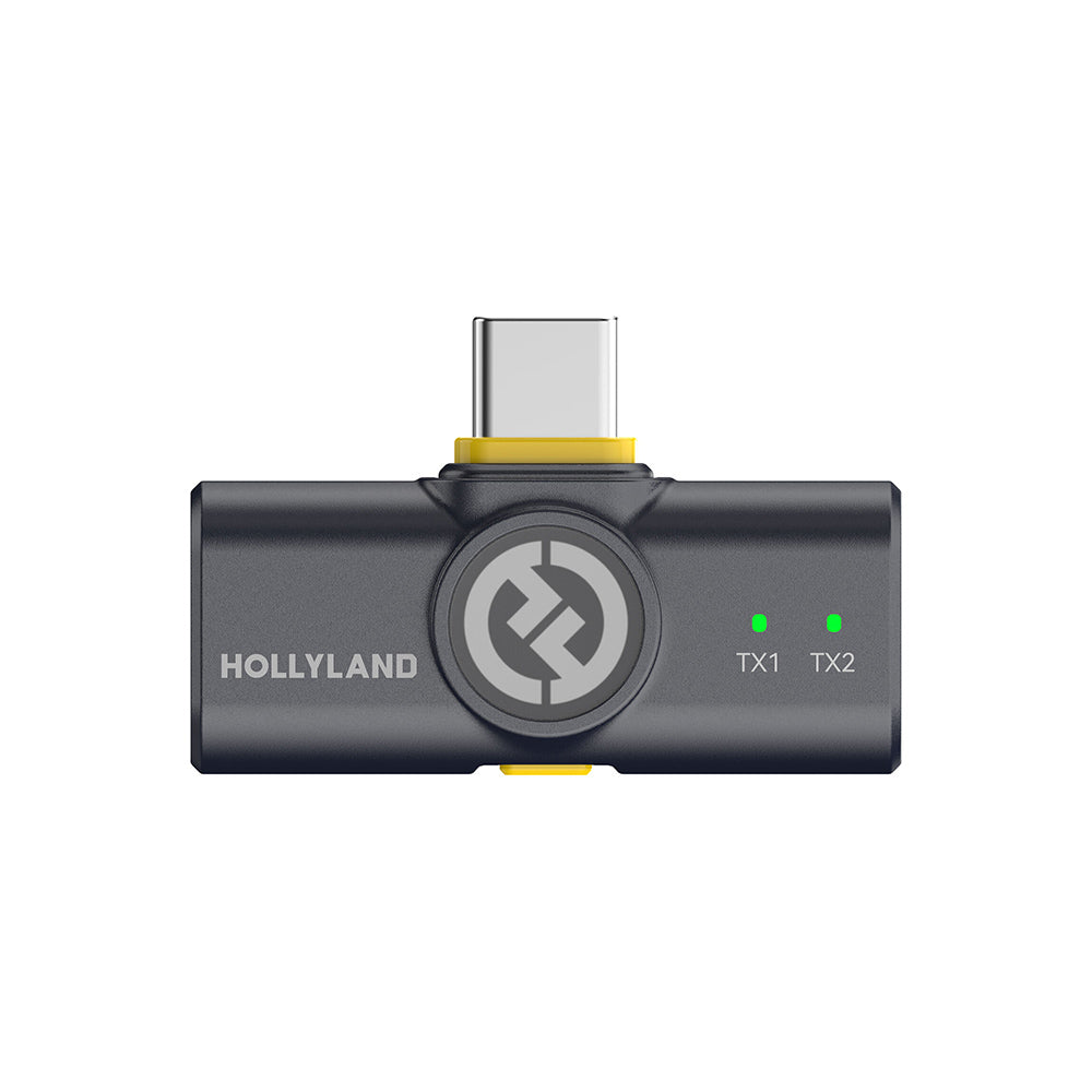 Hollyland LARK M2 DUO 2-Person Wireless Microphone System with USB-C Connector (2.4 GHz, Shine Charcoal)