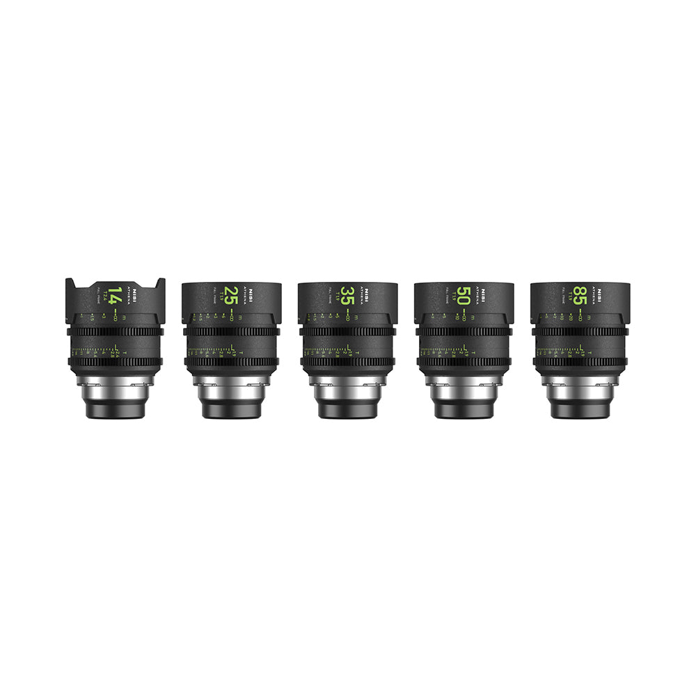 NiSi ATHENA 5-Lens Kit Full Frame Cinema Prime Lens PL/E/G Mount