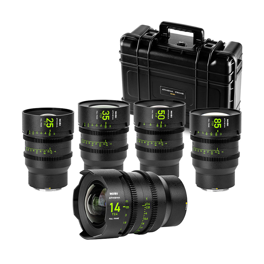 NiSi ATHENA 5-Lens Kit Full Frame Cinema Prime Lens PL/E/G Mount