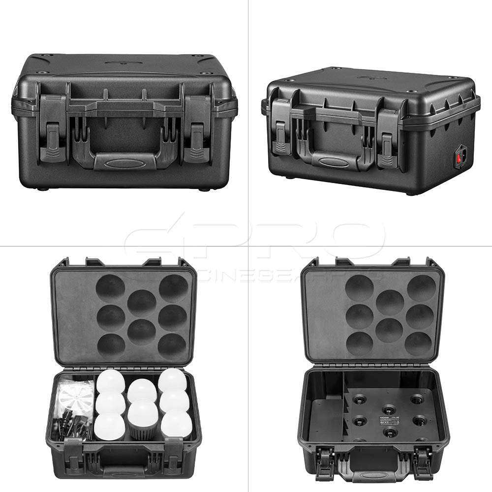 GODOX KNOWLED C7R K8 E27 RGBWW Creative Bulb 8-Light Kit For Practical Set Lighting With Built-In Battery