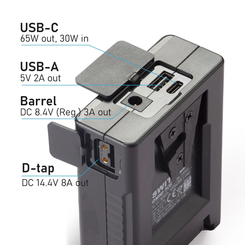 SWIT OMNI-50S 50Wh USB-C Pocket V-mount Battery