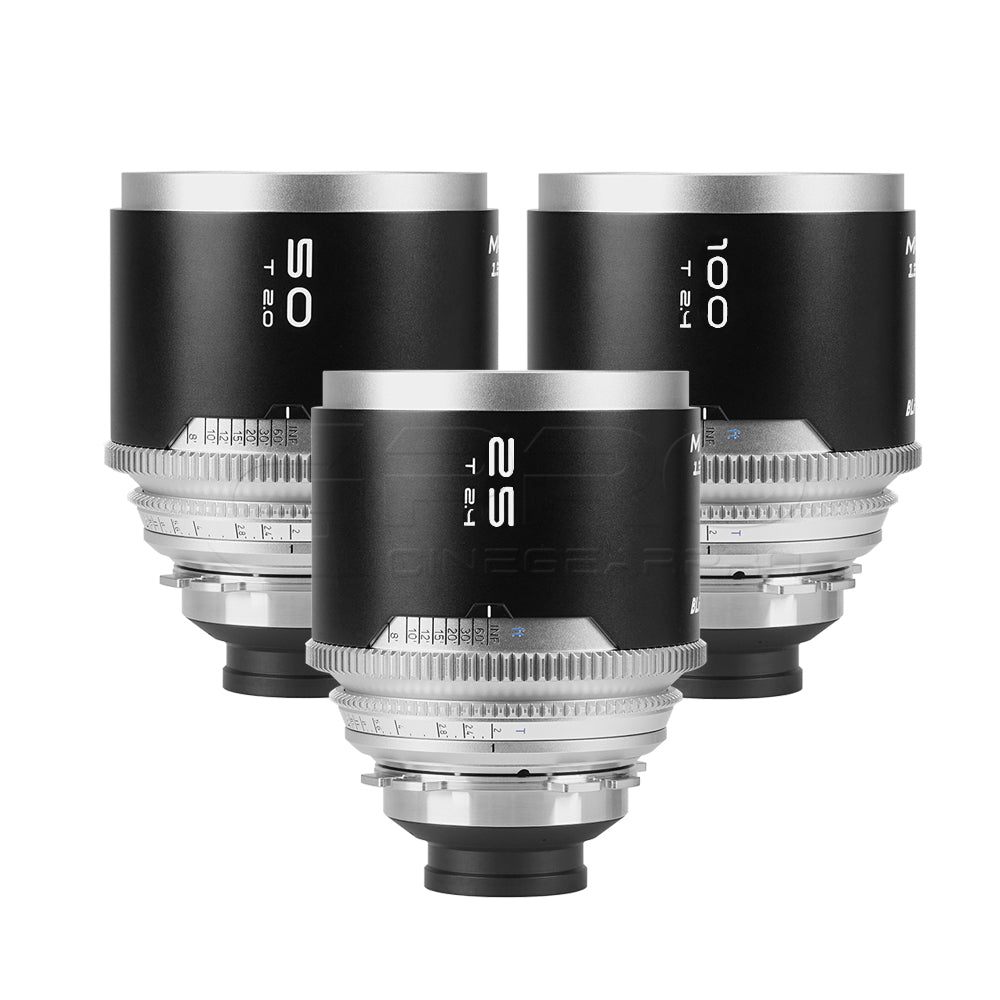 BLAZAR MANTIS 1.33X Full Frame Anamorphic 25/50/100mm 3-lens set