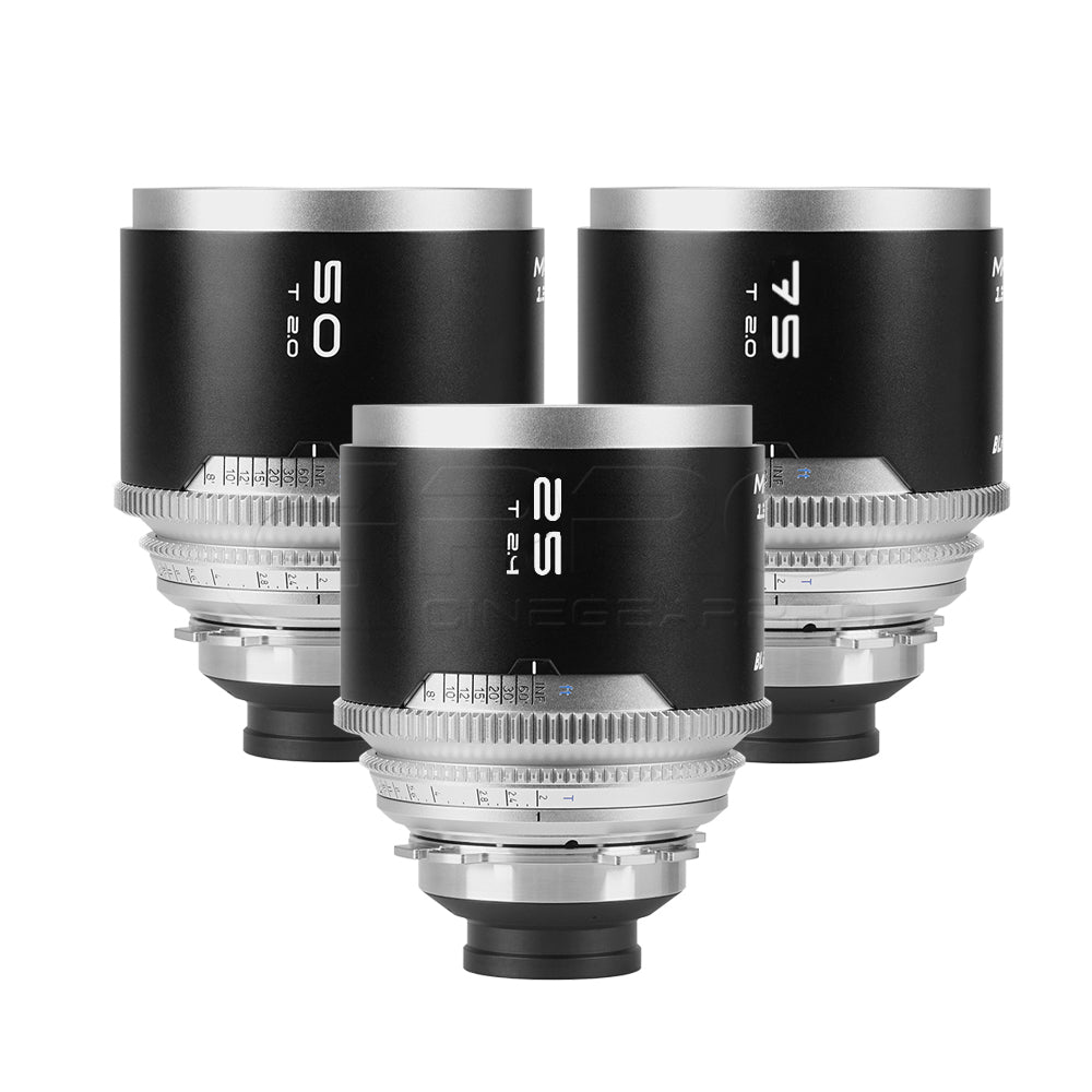 BLAZAR MANTIS 1.33X Full Frame Anamorphic 25/50/75mm 3-lens set