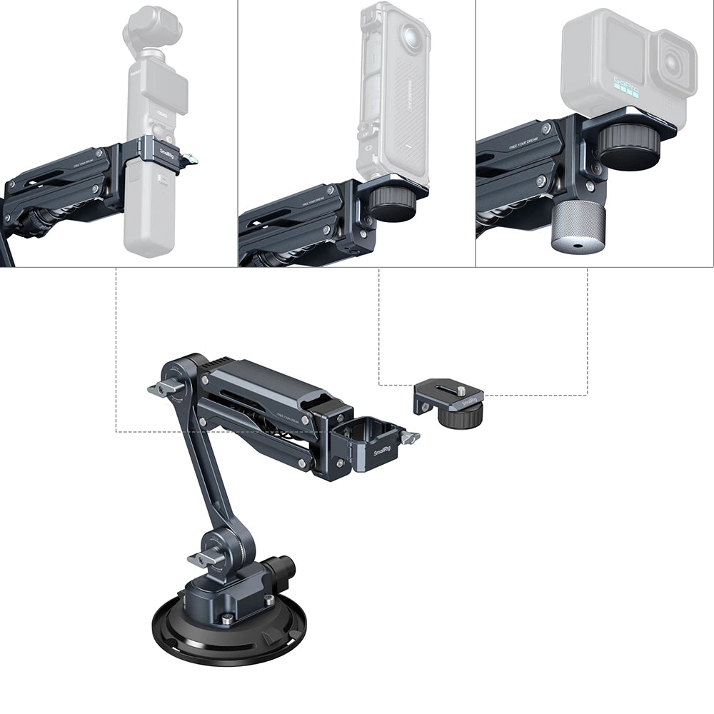 SmallRig 5123 mini Shock Absorber Arm for DJI Osmo Pocket 3 / GoPro HERO13 / Insta360 X4
