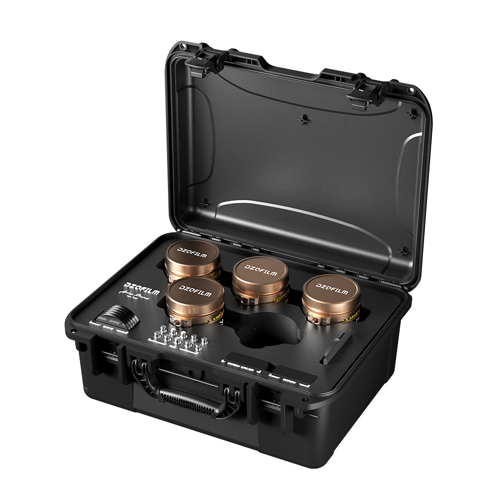 DZOFILM Arles Lustre 4-Lens Set Super Speed Vista Vision Cinema Prime Lens (Gold/PL Mount)