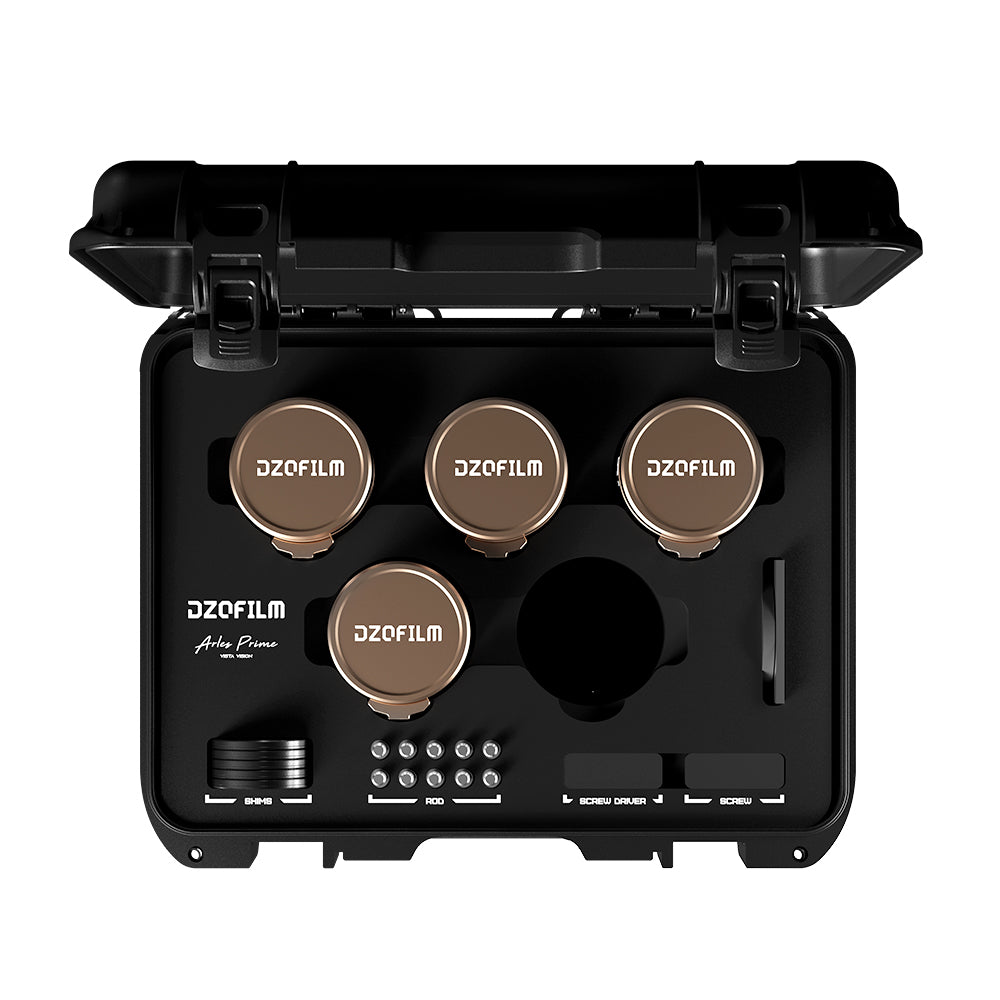 DZOFILM Arles Lustre 4-Lens Set Super Speed Vista Vision Cinema Prime Lens (Gold/PL Mount)