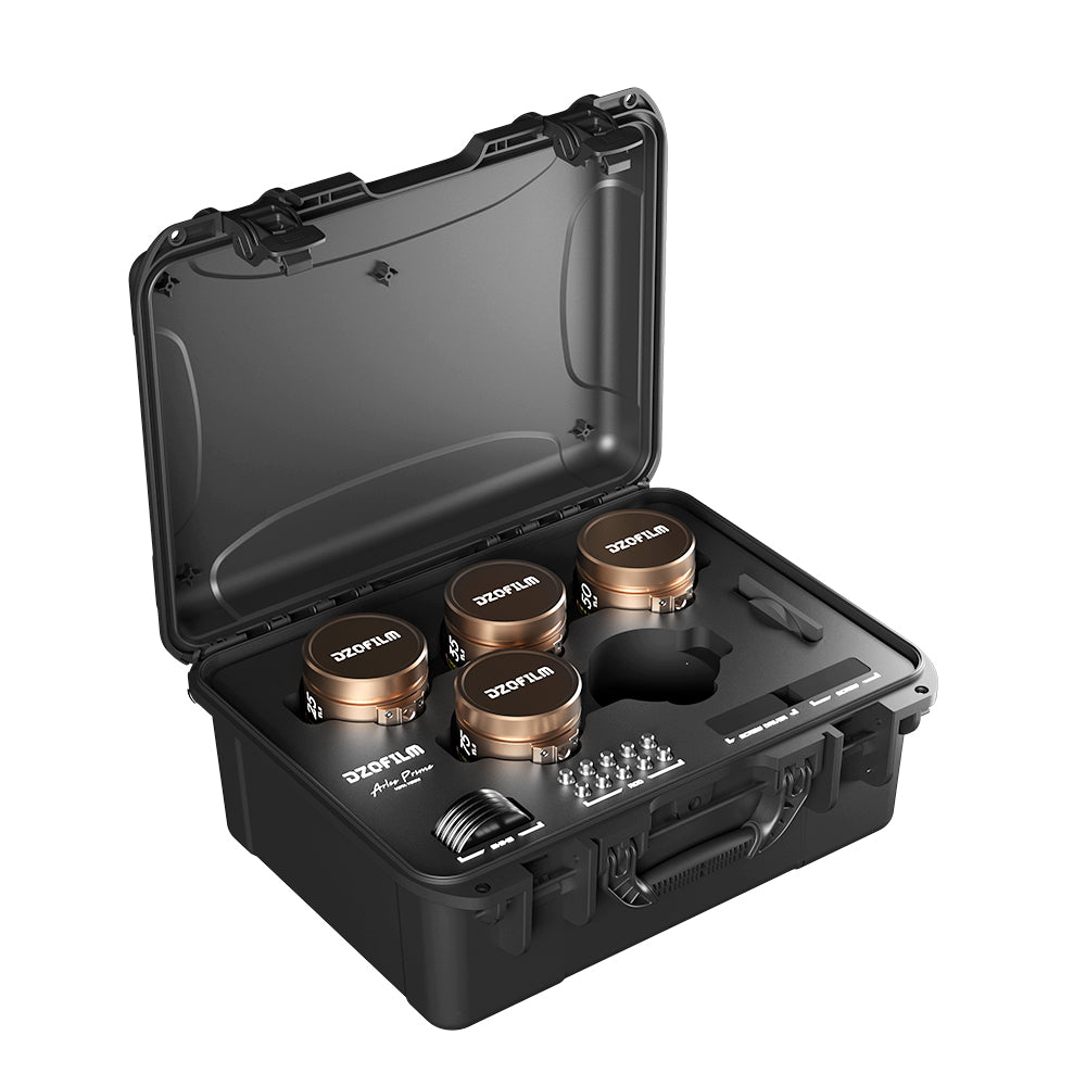 DZOFILM Arles Lustre 4-Lens Set Super Speed Vista Vision Cinema Prime Lens (Gold/PL Mount)