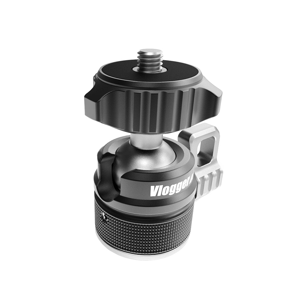 Vlogger Multi-Functional Ball Head with Quick Release Cold Shoe Mount Maximum Payload 5KG