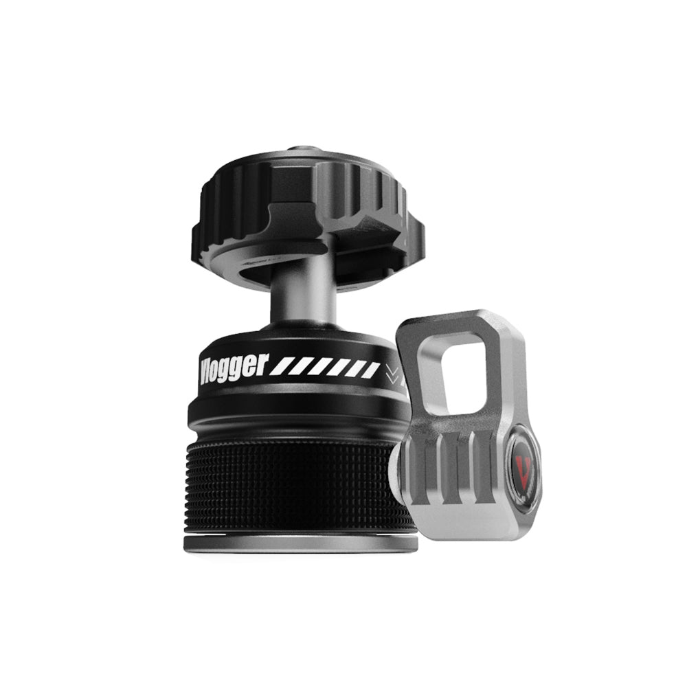 Vlogger Multi-Functional Ball Head with Quick Release Cold Shoe Mount Maximum Payload 5KG