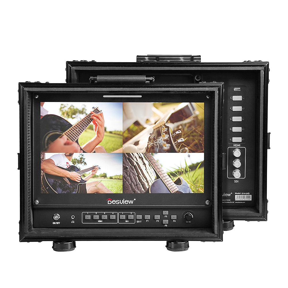 DESVIEW S14-HDR 14" 4K HDMI/3G-SDI Multi-View Broadcast Monitor