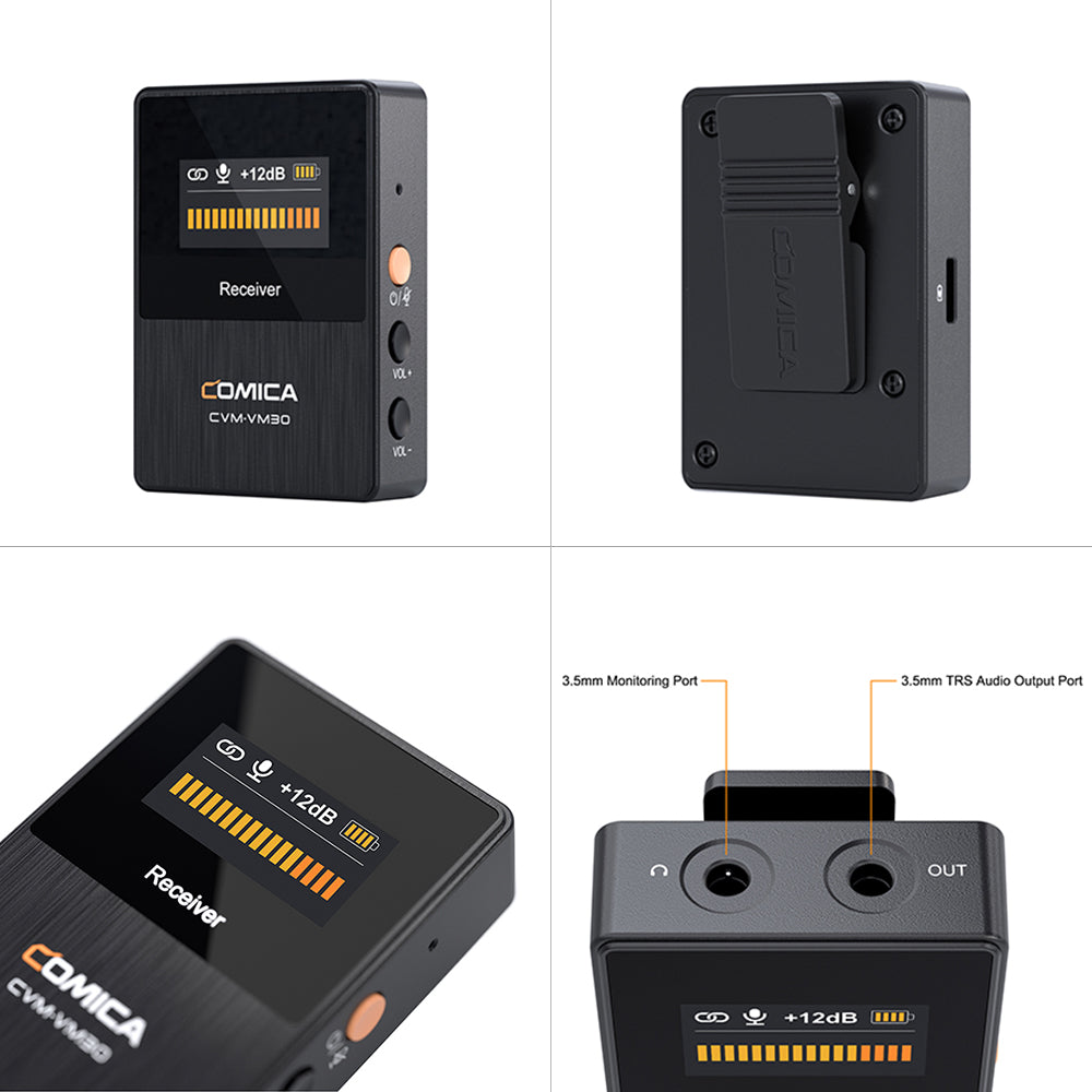 COMICA VM30 2.4G Super Cardioid Condenser Wireless Shotgun Microphone