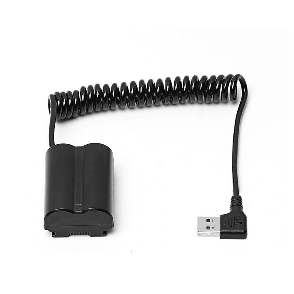 ZITAY USB to W235 Dummy Battery Spring Curl Flexible Cable For FUJIFILM XH4/GFX1000S Camera