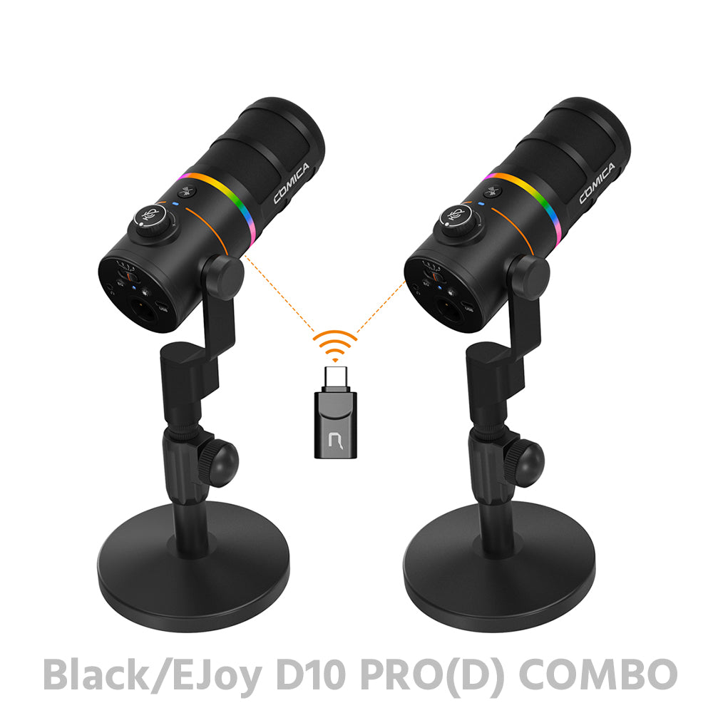 COMICA EJoy D10 PRO RGB Cardioid Dynamic Wireless Microphone