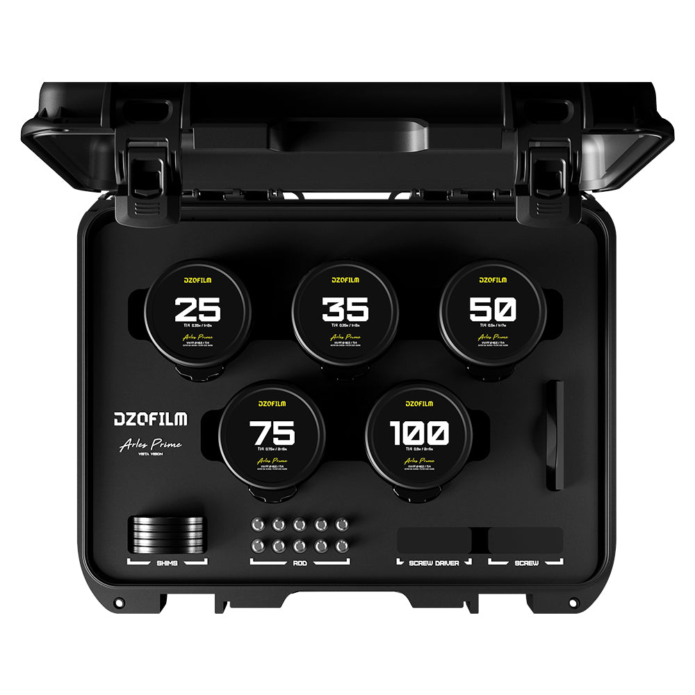 DZOFILM ARLES Super Speed 3-Lens Bundle Set Vista Vision cinema prime lens PL&EF Mount Customisable 3-Lens Set