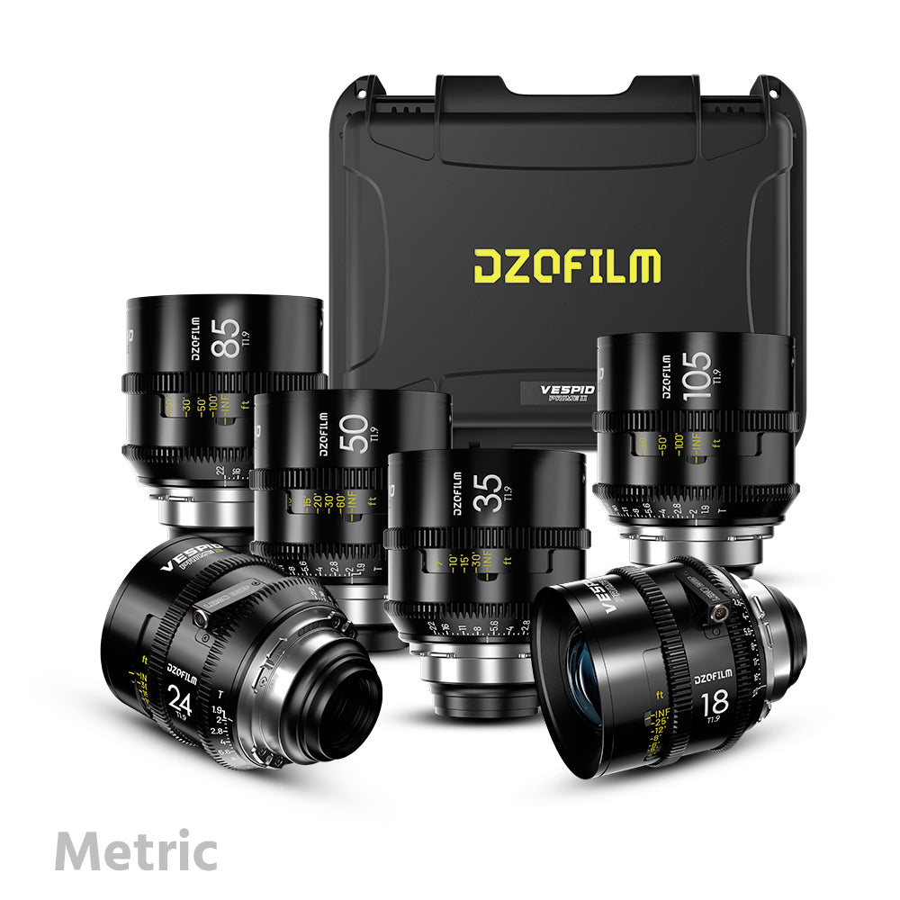 DZOFILM VESPID Prime II T1.9 Full Frame Cinema 6 Lens Set (PL Mount)