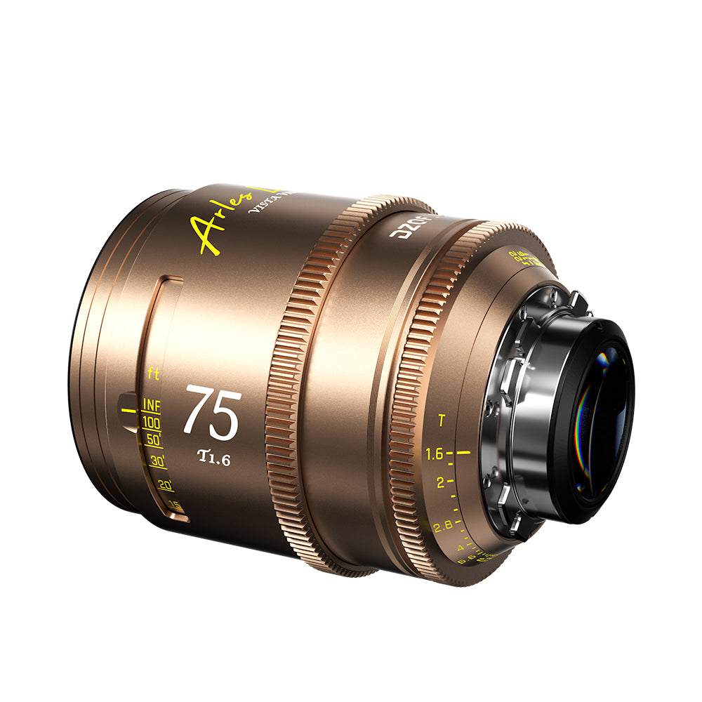 DZOFILM Arles Lustre 75mm T1.6 Super Speed Vista Vision Cinema Prime Lens (Gold/PL Mount)