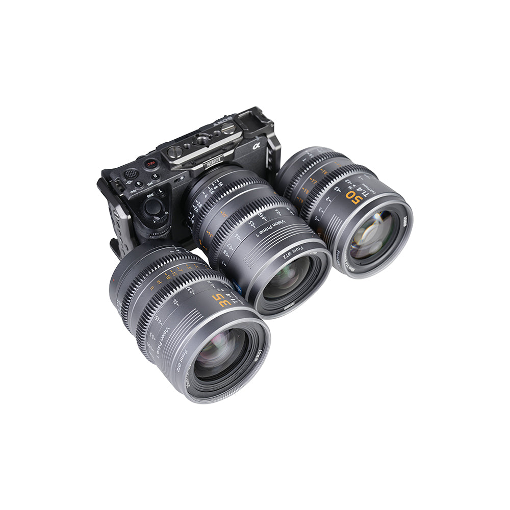 Sirui VP-1 24/35/50mm Vision Prime T1.4 Full-Frame Cine 3-Lens Kit