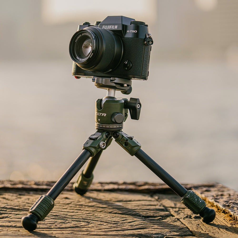 TiLTA BT03E Tabletop Ball Head with 1-Stage Carbon Fiber Tripod Legs (3KG) Extendable Edition