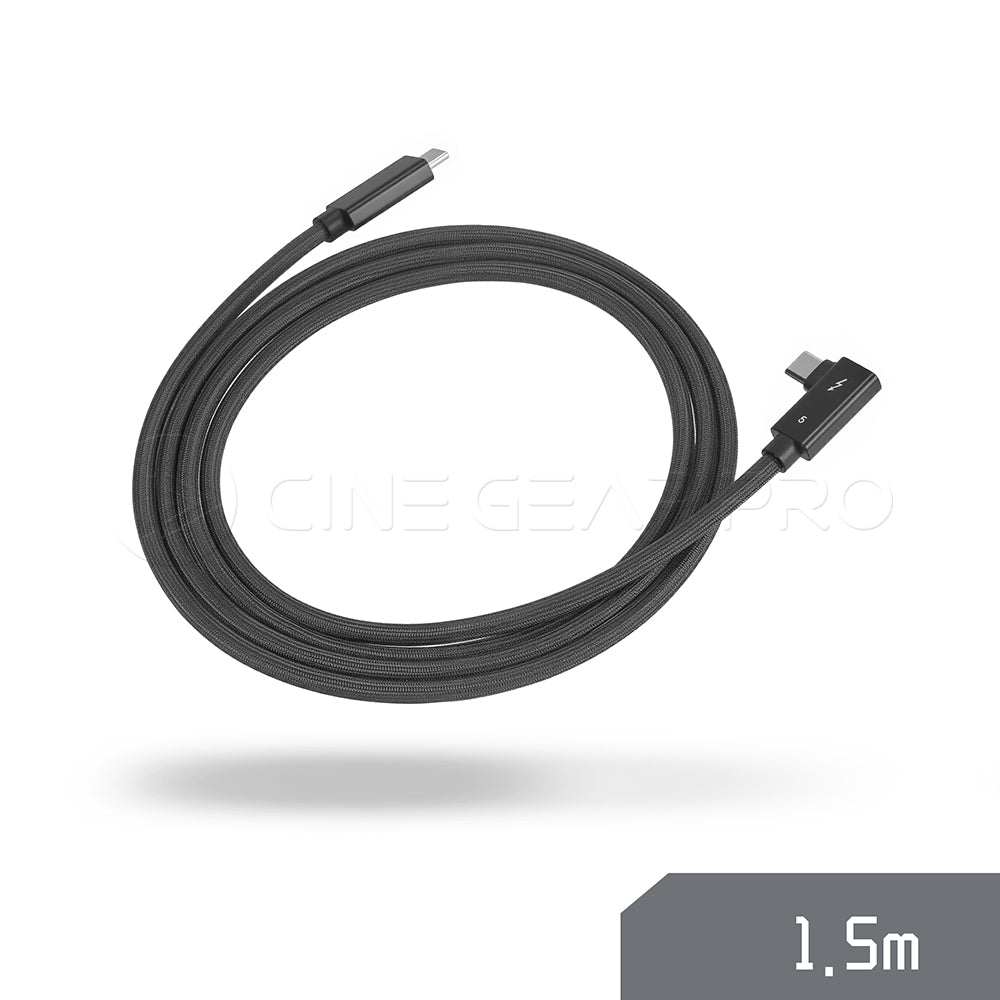 Thunderbolt 5 Cable - Braided Series 90° Angled Edition