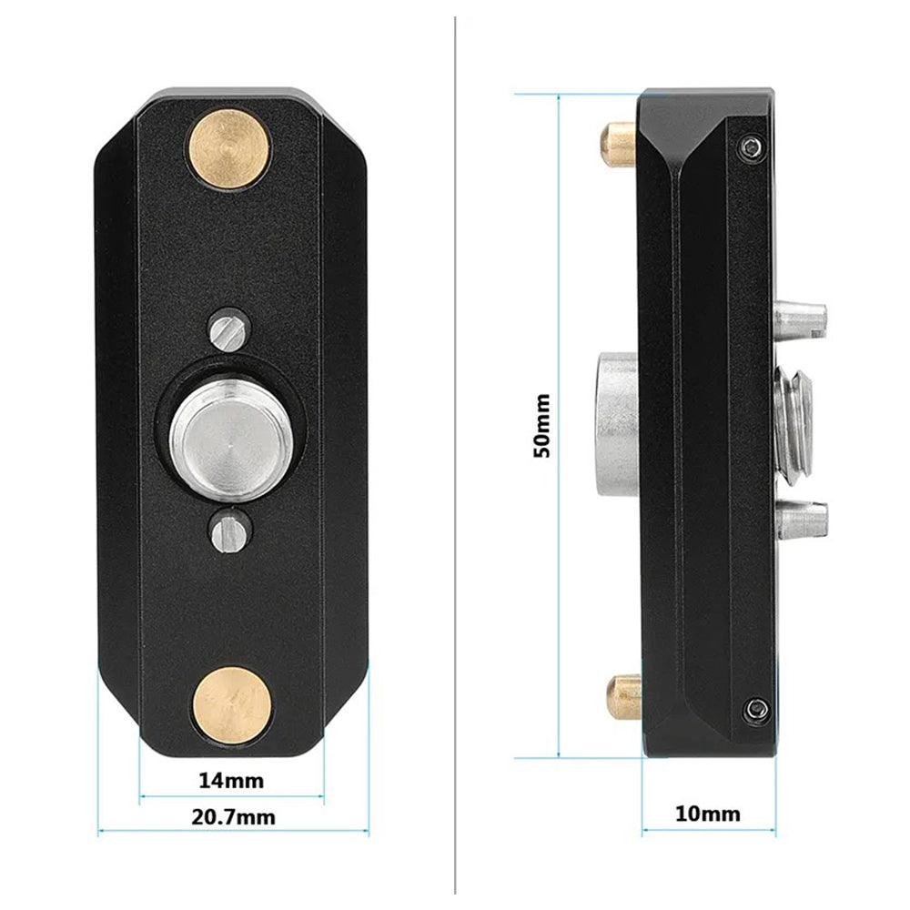 CGPro Standard NATO Safety Rail (50mm) Quick Release With 3/8"-16 Thread Screw & ARRI Locating Pins
