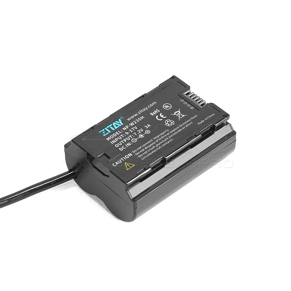 ZITAY USB to W235 Dummy Battery Spring Curl Flexible Cable For FUJIFILM XH4/GFX1000S Camera