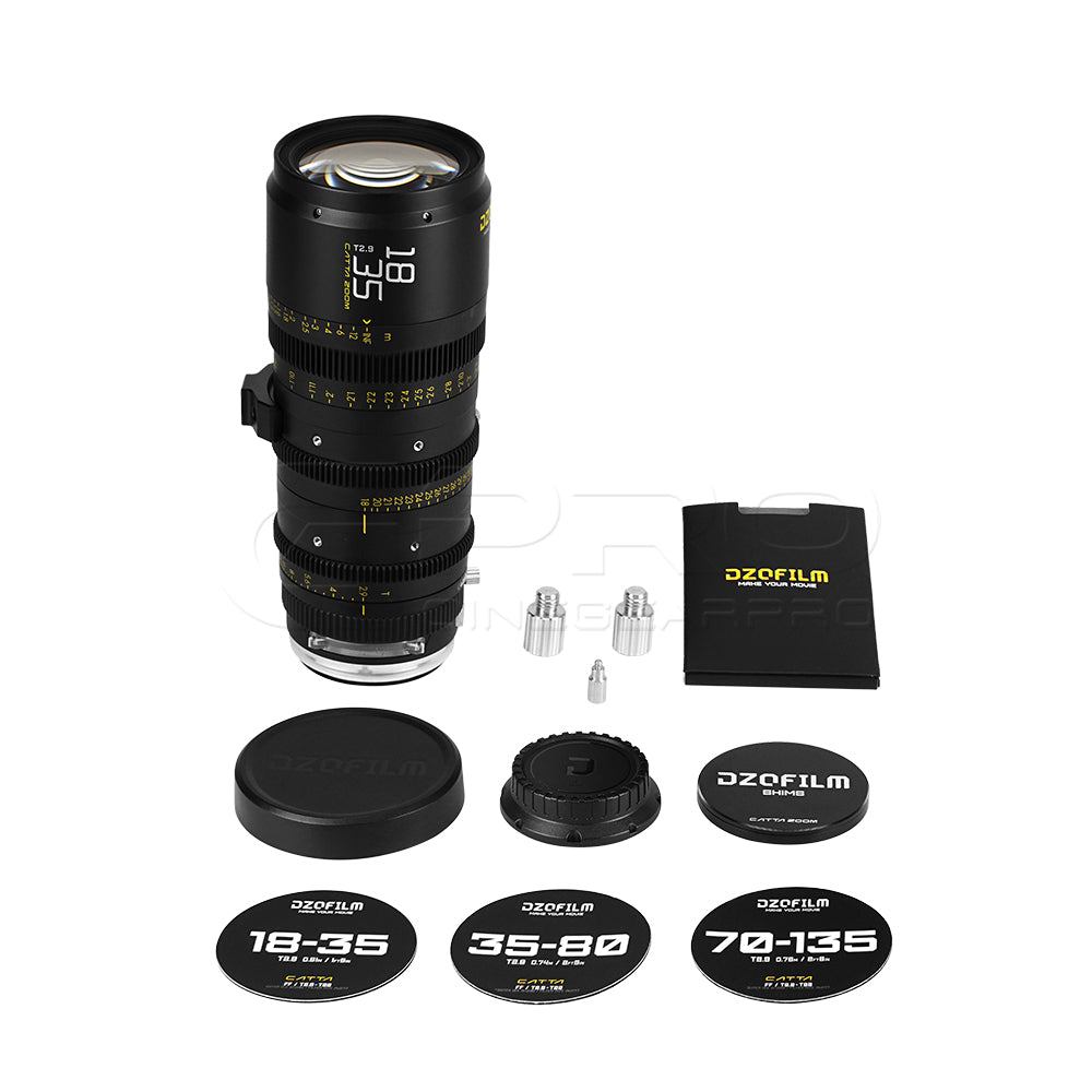 DZOFILM CATTA ZOOM FF 18-35mm T2.9 Full Frame Cine Zoom Lens E/RF/L/Z/X Mount (White/Black)