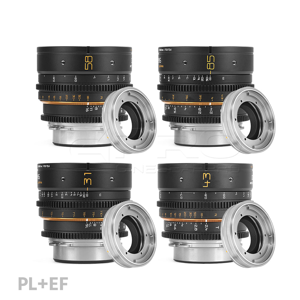 DULENS APO MINI PRIME 4-LENS 31mm/43mm/58mm/85mm PL/EF Mount