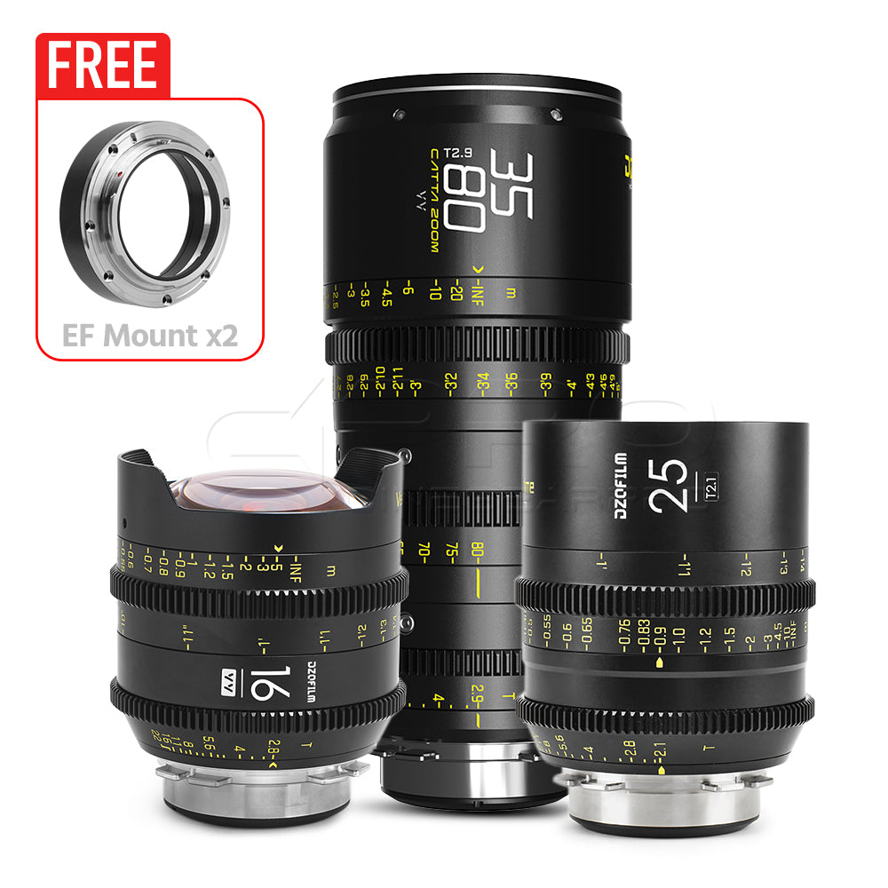 DZOFILM Educational Catta Ace 35-80mm + VESPID 16 & 25mm Lens Kit (PL&EF)