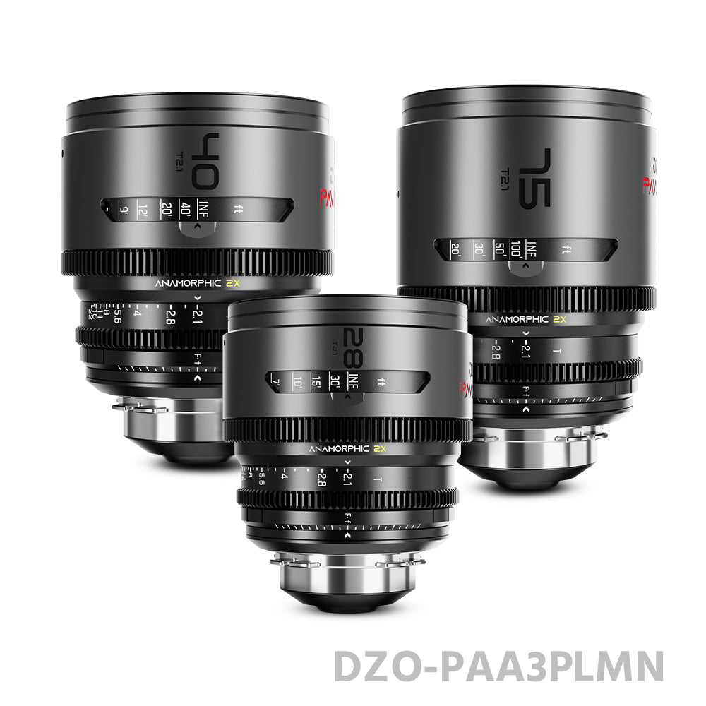 DZOFILM 28/40/75mm T2.1 Pavo 2x anamorphic Prime Cine Lens A Set PL&EF mount