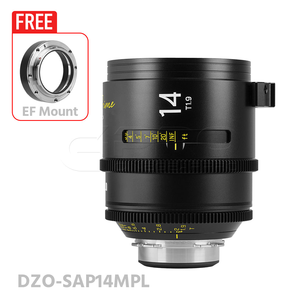 DZOFILM ARLES 14mm T1.9 Super Speed Vista Vision cinema prime lens PL&EF Mount