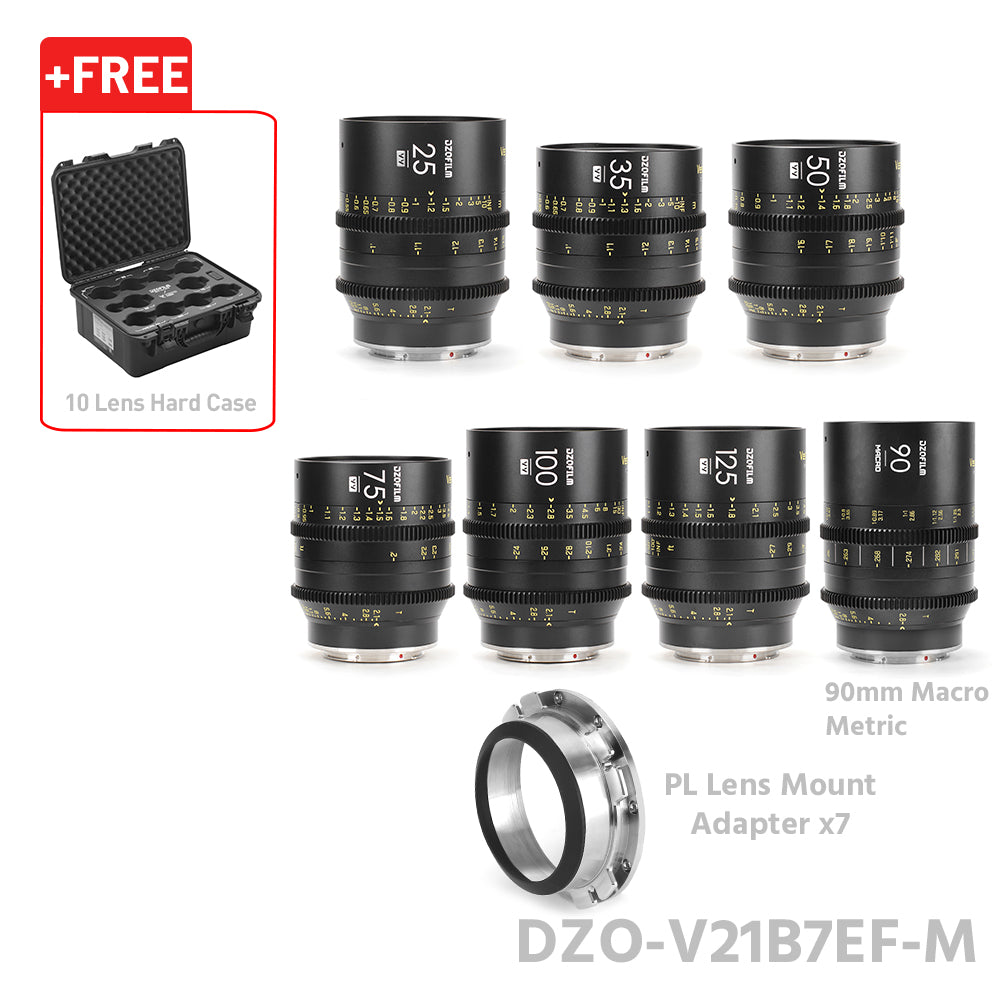 DZOFILM VESPID Prime Full Frame Cinema 7 Lens Set PL&EF interchangeable Mount