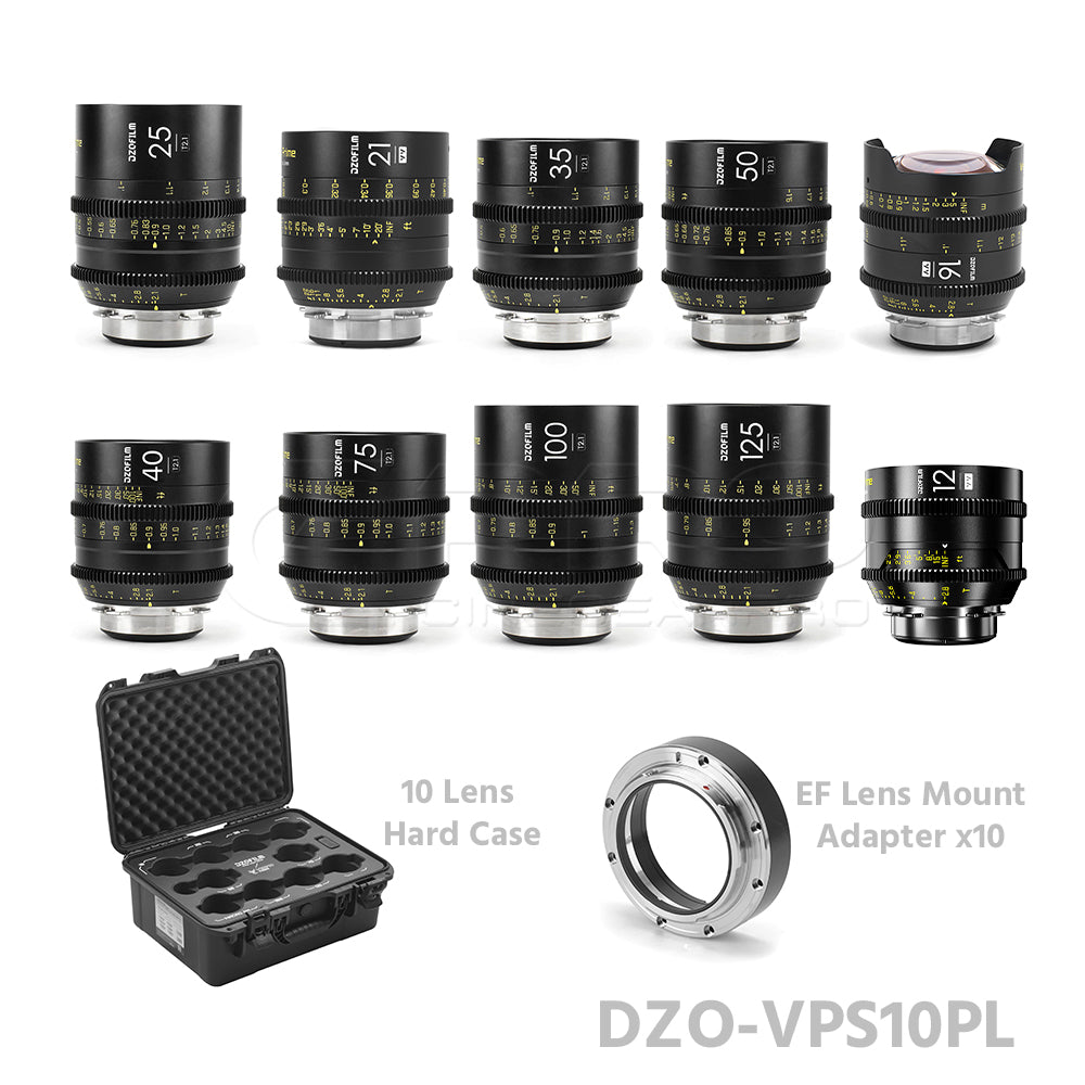 DZOFILM VESPID Prime Full Frame Cinema 10 Lens Set PL&EF interchangeable Mount