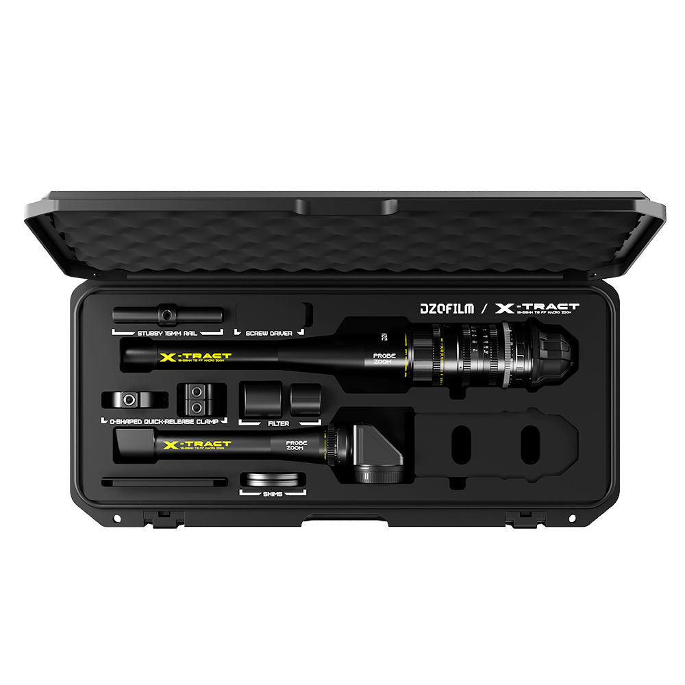 DZOFILM X-Tract 18-28mm T8 FF Probe Zoom Dual Lens Detachable Kit (0° Direct View/360° View, ARRI PL Mount)