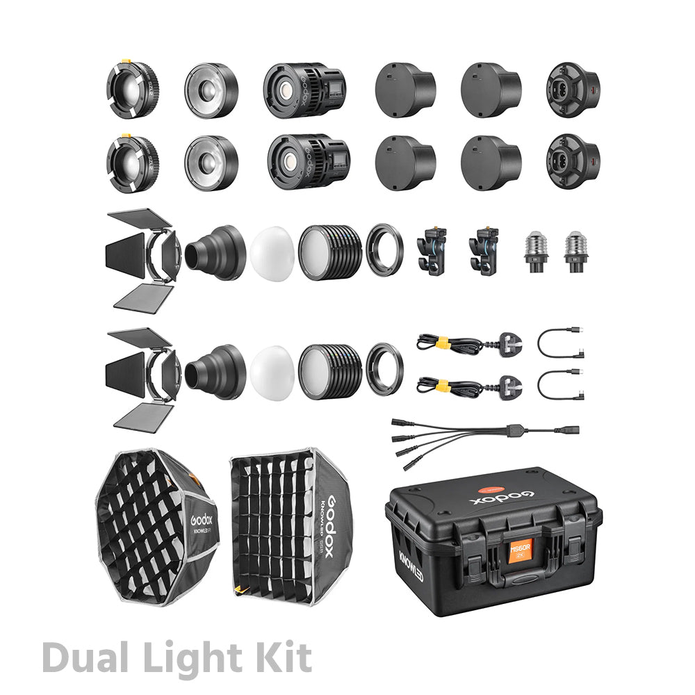 GODOX KNOWLED MS60Bi Super Compact Bi-Colour LED Video Light Fixture