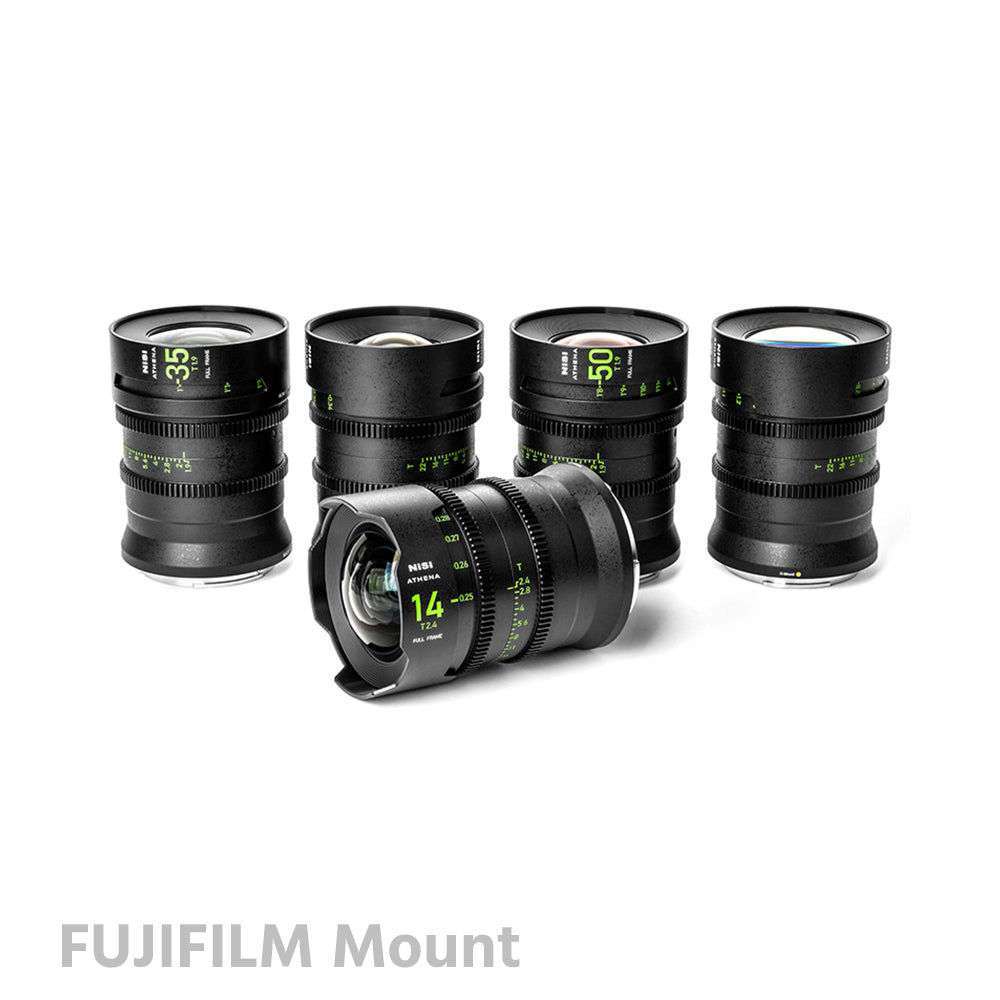 NiSi ATHENA 5-Lens Kit Full Frame Cinema Prime Lens PL/E/G Mount