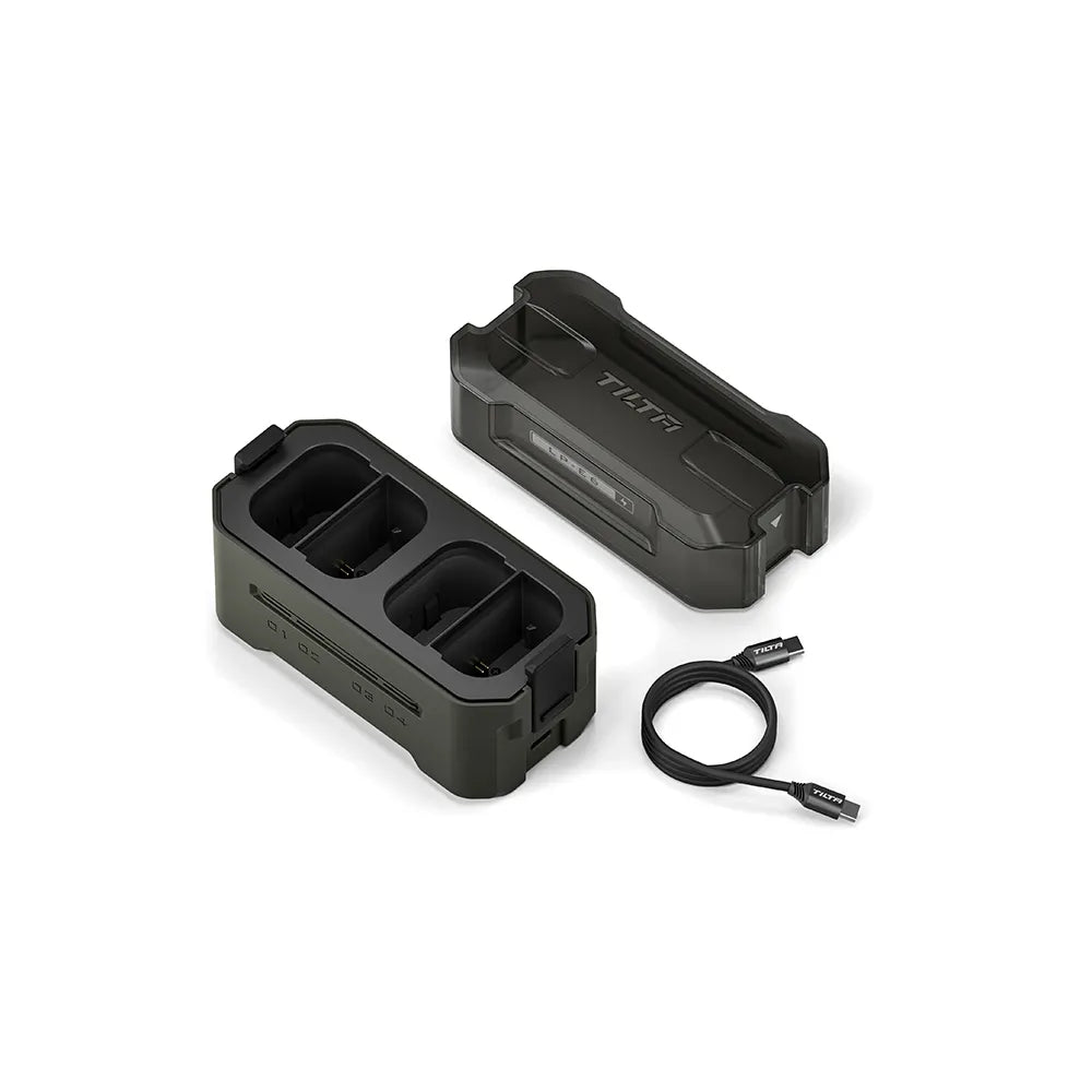 TILTA TBC-E6P Portable Charging Station for Canon LP-E6 Battery (4 Channel) – Green