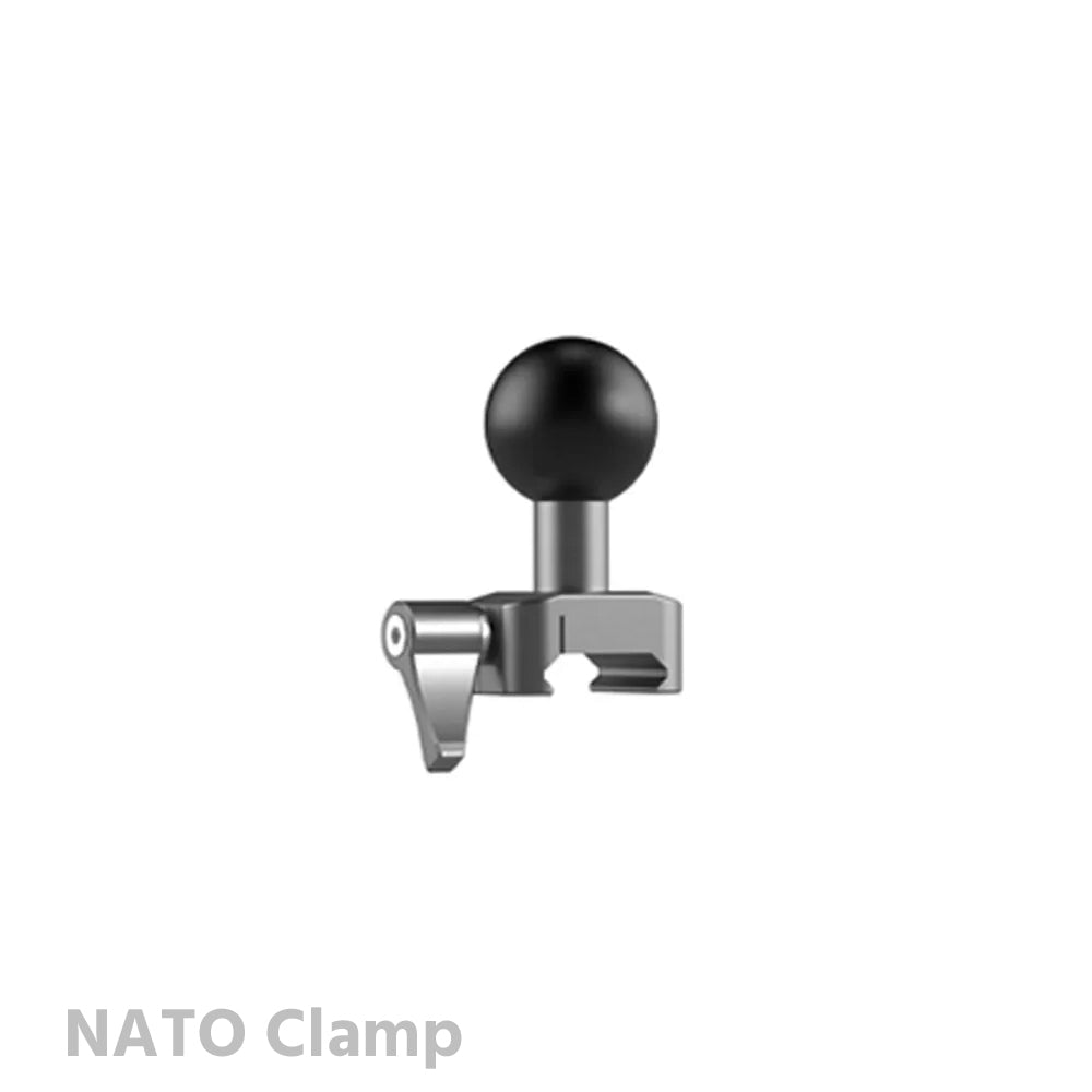Movmax 1″ Ball Connector with Action Camera Mount | 1/4″ Thread | NATO Clamp