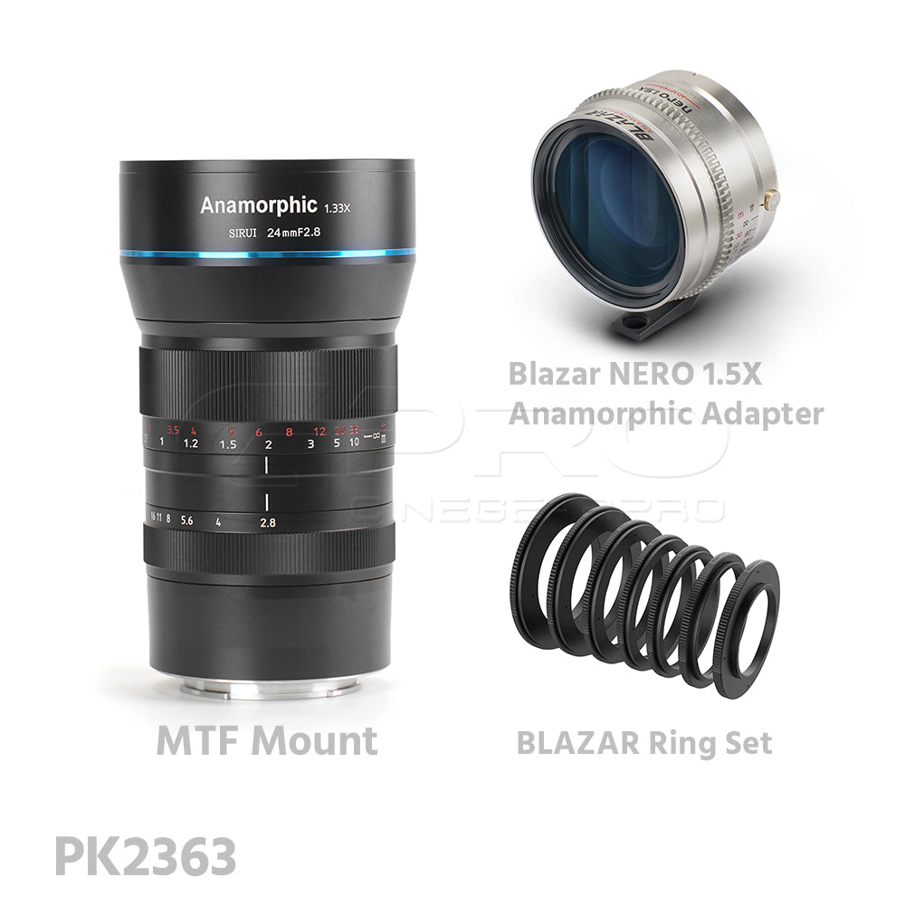 SIRUI 24MM F2.8 1.33x Anamorphic Lens (MFT/E/EF-M/Z/X Mount)