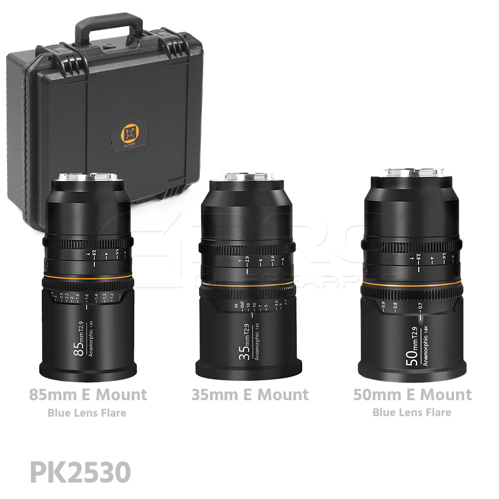 BLAZAR (Great Joy) 1.8X Anamorphic 3-Lens Bundle 35mm+50mm+85mm PL&EF/RF/L/E Mount
