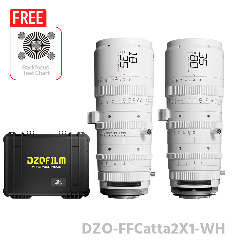 DZOFILM CATTA ZOOM FF 18-35/35-80mm T2.9 Cine 2-Lens Bundle (E/RF/L/Z/X, White/Black)