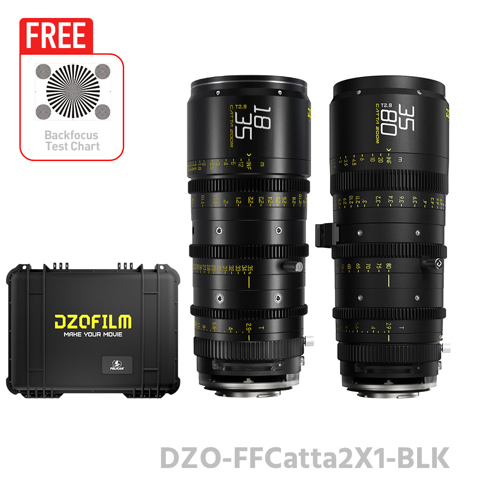 DZOFILM CATTA ZOOM FF 18-35/35-80mm T2.9 Cine 2-Lens Bundle (E/RF/L/Z/X, Black)