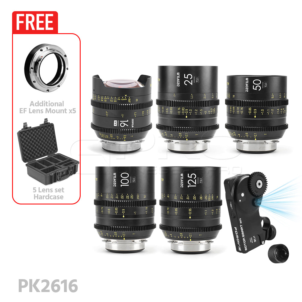 DZOFILM VESPID Prime Full Frame Cinema Lens Set Auto Focus Kit W/ PDMOVIE LIVE AIR 3 Motor Smart